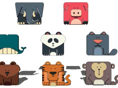 现代卡通小动物挂件