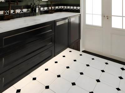 法式墨绿色卫生间