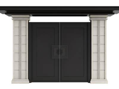 新中式庭院大门