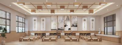 现代学校书法室