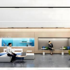 现代茶水间休息区