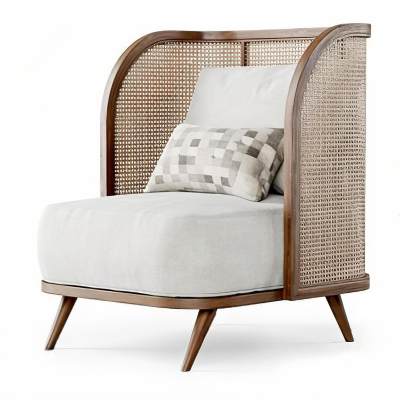北欧编藤单人沙发