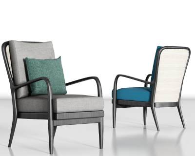 新中式风格单人沙发