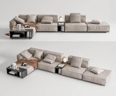 现代Minotti多人沙发