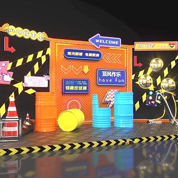 现代潮流拍照打卡点美陈