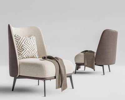 现代皮革休闲椅