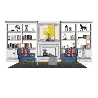 欧式书桌椅组合