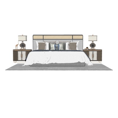 简欧卧室双人床组合