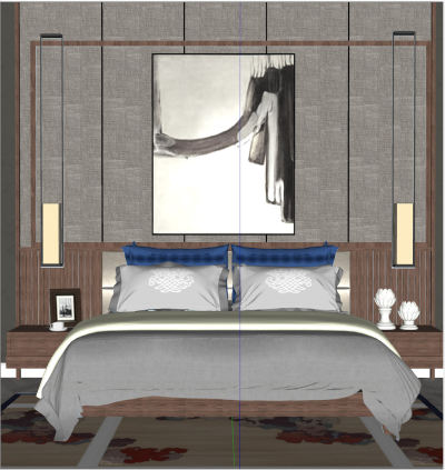 简欧卧室双人床组合