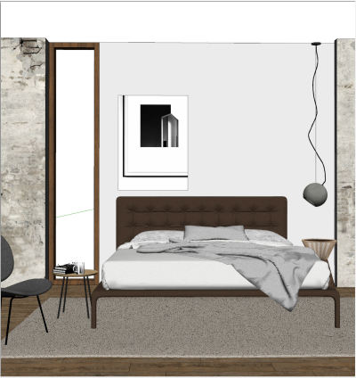 简欧卧室双人床组合