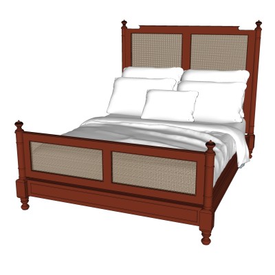 简欧卧室双人床组合