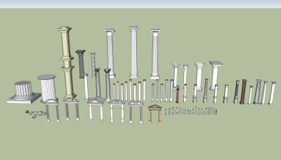 欧式罗马柱子门框