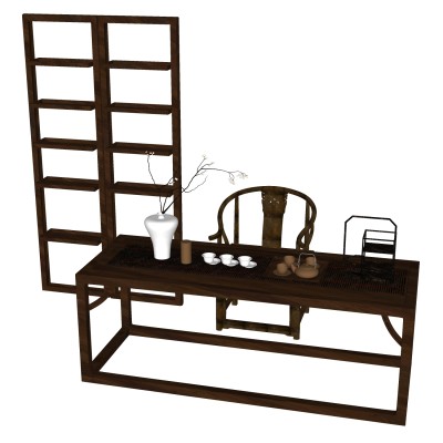 中式书桌椅组合