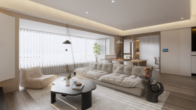 现代原木风客餐厅