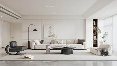 现代极简家居客厅