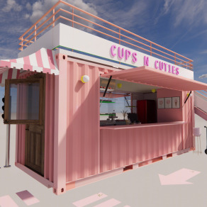 现代集装箱奶茶店