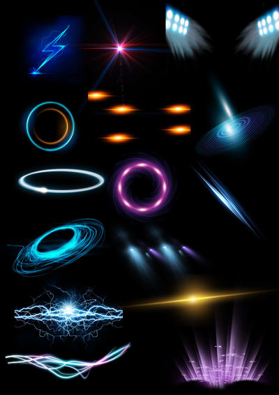 【免扣素材】灯光特效PSD素材