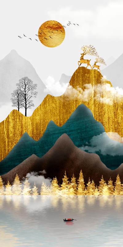 新中式装饰画贴图