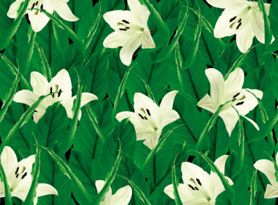 现代植物图案壁纸