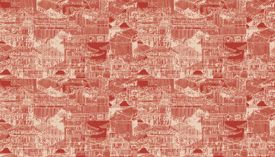 新中式壁画贴图