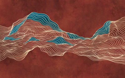 新中式壁画贴图