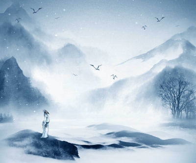 新中式壁画贴图