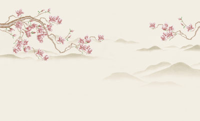 新中式壁画贴图