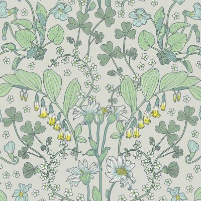 现代植物图案壁纸