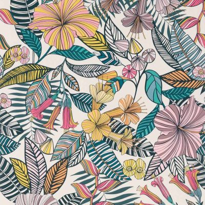 现代植物图案壁纸