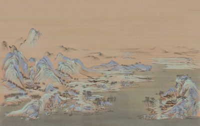 中式山水壁画贴图