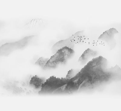 中式山水壁画贴图