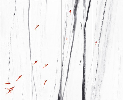 岩板大理石年年有余