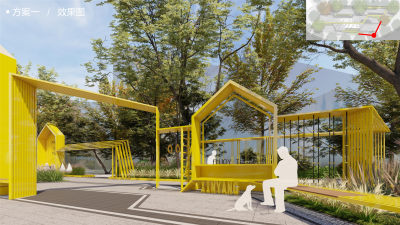 平桥大道工区街街角公园设计方案