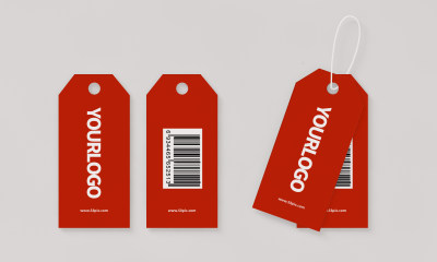 红色品牌服装吊牌设计