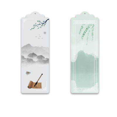 水墨画中式清新风格书签