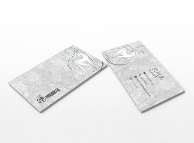 商务时尚浅色名片样机