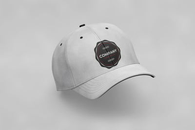 白色鸭舌帽子服饰logo样机模型