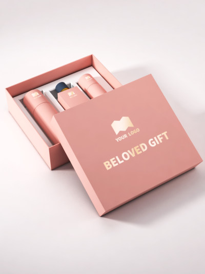 粉色化妆品高端包装盒样机
