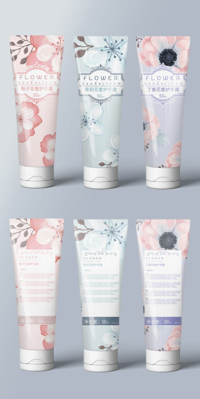小清新水彩花香护手霜