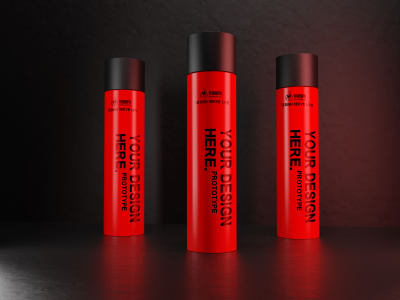红色高级感化妆品包装样机
