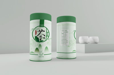 AI茶叶筒装包装原创设计
