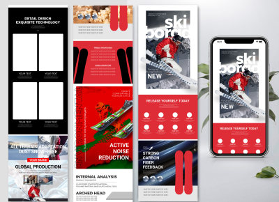 时尚简约潮流户外运动服装电商详情页跨境电商