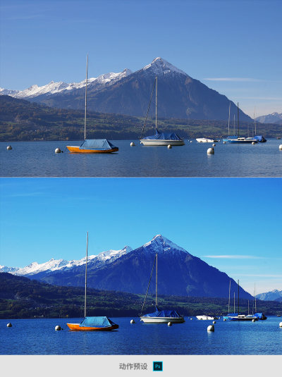 蓝调PS动作欧美风格北欧风情