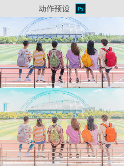 马卡龙甜美小清新色调动作预设