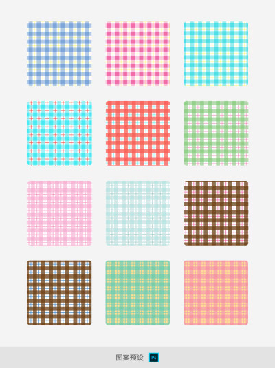 文艺小清新格子布图案背景填充