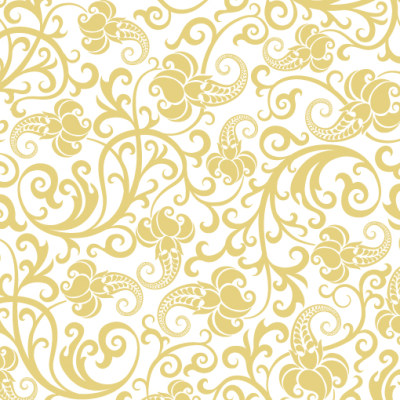 欧式优雅金色花纹填充印花图案