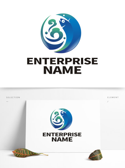 大气中国风美食餐饮海鲜自助餐logo设计