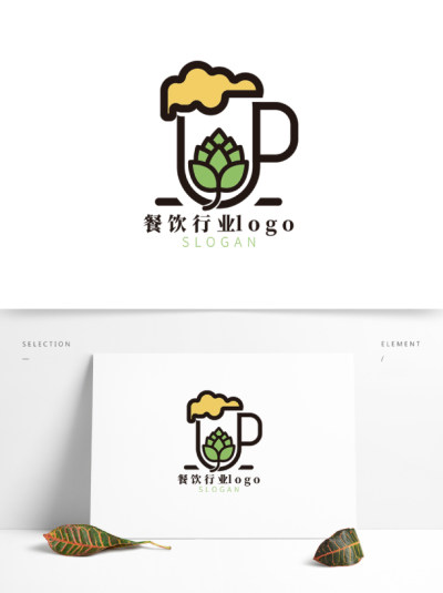 简约啤酒餐饮行业logo
