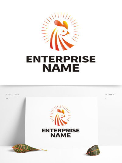 大气矢量餐饮饭店标志炸鸡logo设计