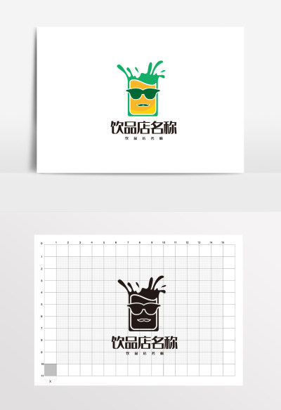 果汁夏日餐饮饮品店LOGO标志